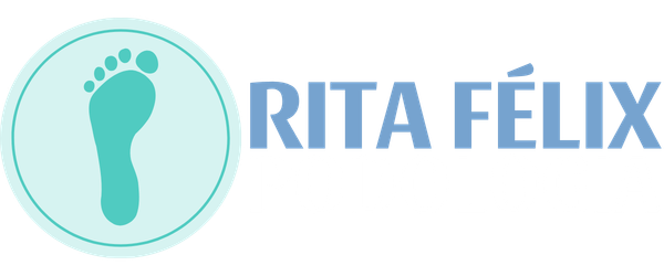 logo rita felix podologia branco